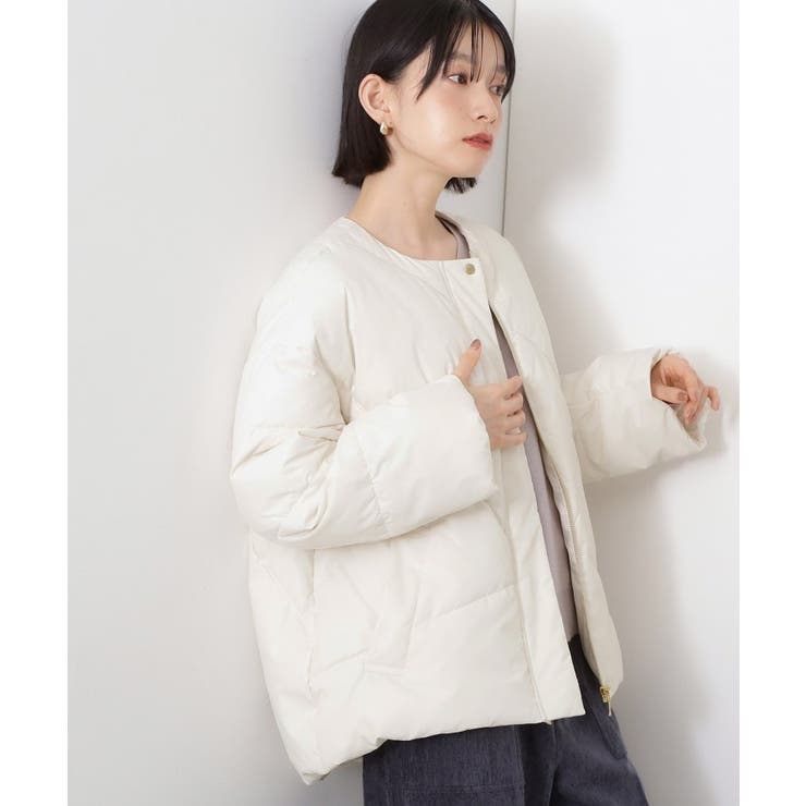 きれいめにもカジュアルにも ノーカラーキルトジャケット | THE SHOP TK | 詳細画像1 