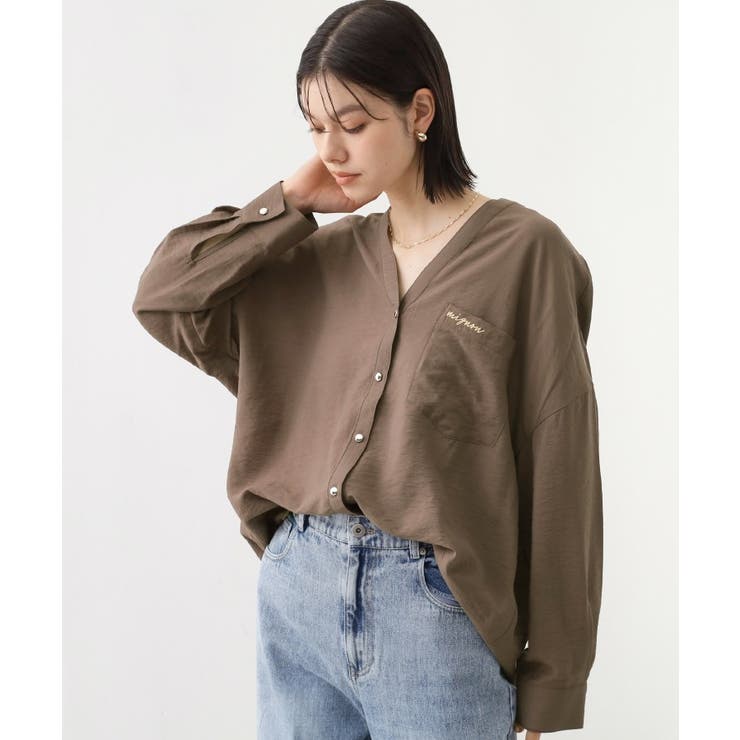 刺繍ポケットオーバーシャツ【体型カバー/洗濯機OK】 | THE SHOP TK | 詳細画像9 