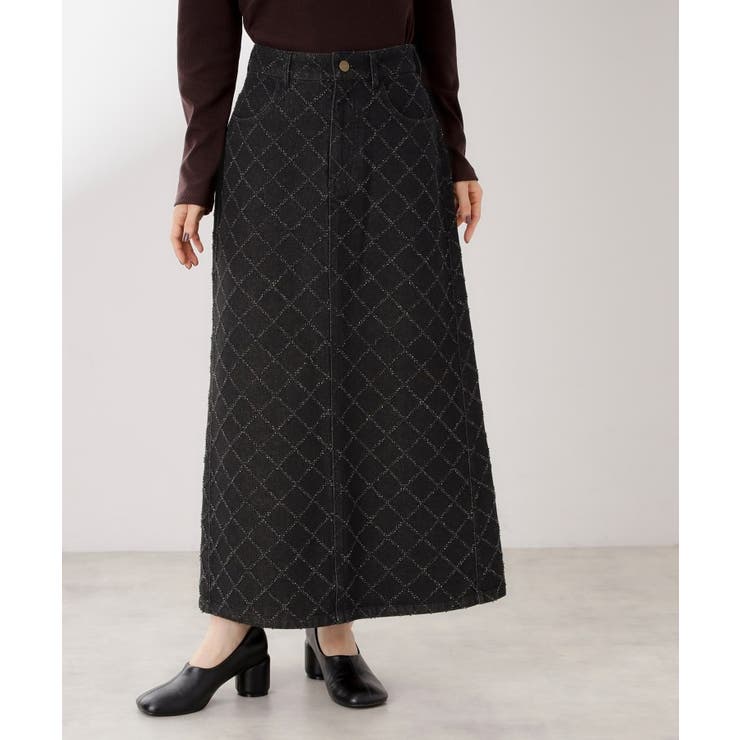 ジャカードデニムロングスカート【洗濯機OK】 | THE SHOP TK | 詳細画像1 