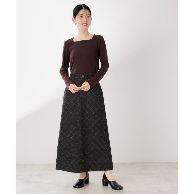 ジャカードデニムロングスカート【洗濯機OK】 | THE SHOP TK | 詳細画像3 