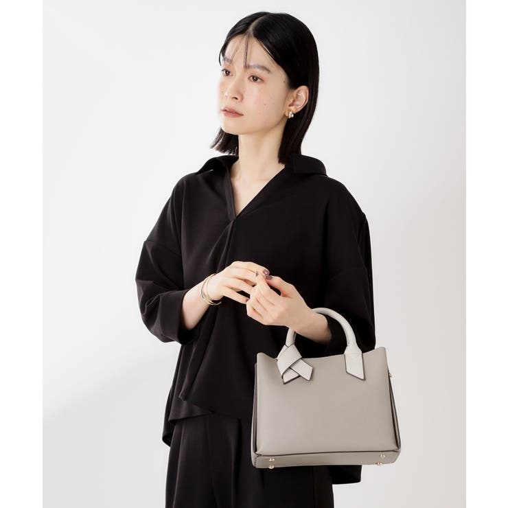 トープ(054) | バイカラー合皮ショルダーバッグ | THE SHOP TK