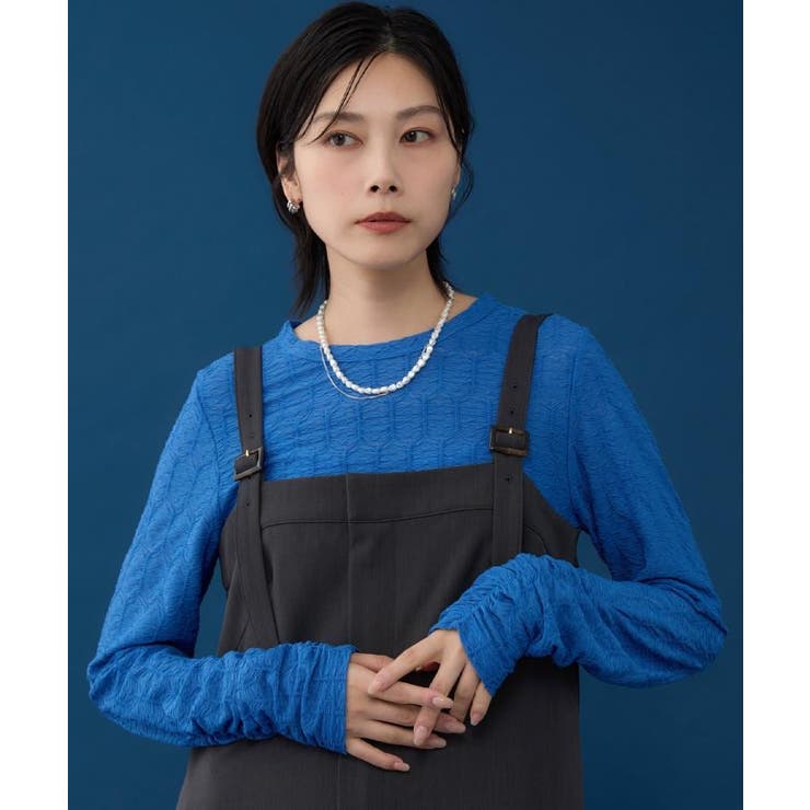 ウェーブシアー袖クシュプルオーバー【洗濯機OK】 | THE SHOP TK | 詳細画像1 