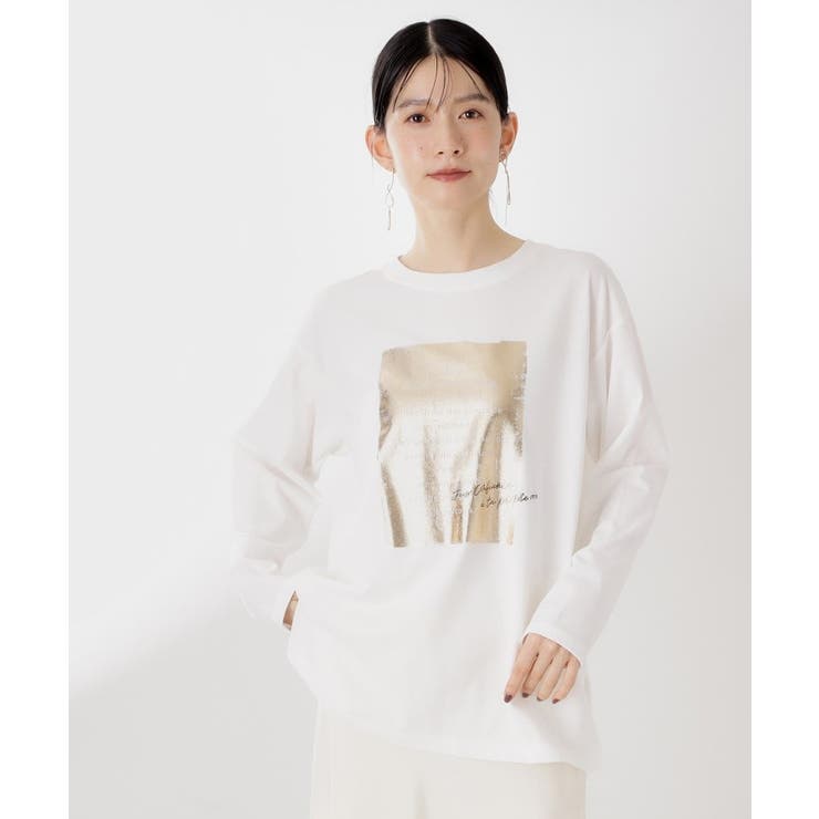 アイボリー(104) | ロゴアソート長袖Tシャツ【アンチピリング/UVカット/洗濯機OK】 | THE SHOP TK