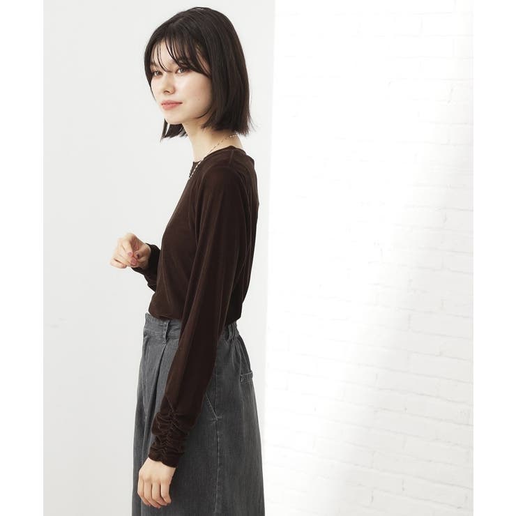 【程よいシアー感】ベロア袖クシュプルオーバー | THE SHOP TK | 詳細画像10 