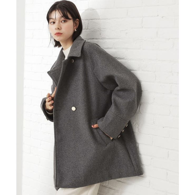クラシカルな装い ウールライクスタンドカラーコート | THE SHOP TK | 詳細画像16 