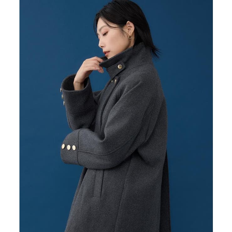 クラシカルな装い ウールライクスタンドカラーコート | THE SHOP TK | 詳細画像13 