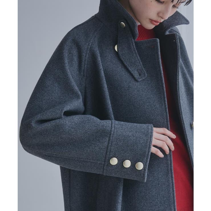 クラシカルな装い ウールライクスタンドカラーコート | THE SHOP TK | 詳細画像7 