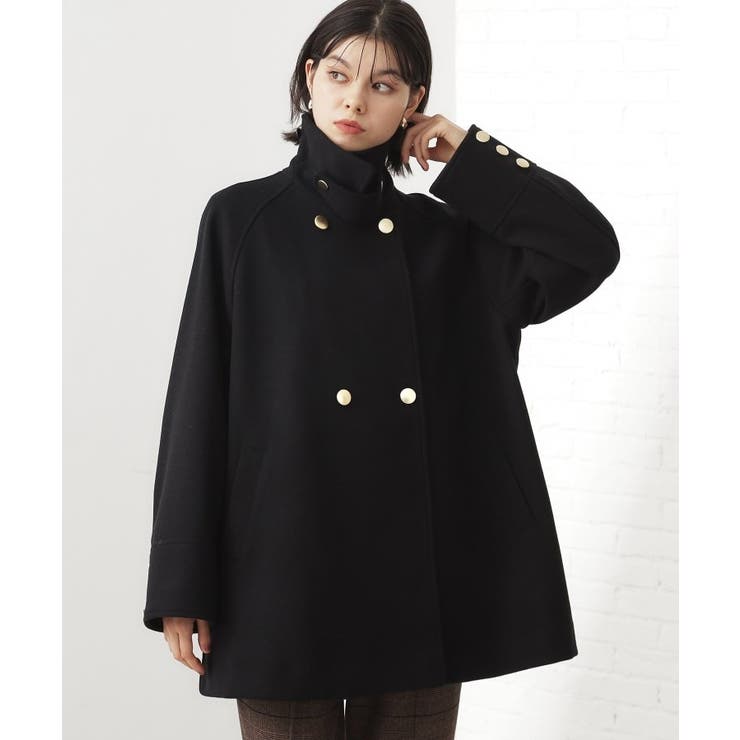 ネイビー(094) | クラシカルな装い ウールライクスタンドカラーコート | THE SHOP TK