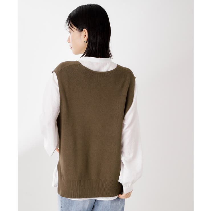 【春まで着られる】ニットベスト＆ブラウスセット/洗濯機OK | THE SHOP TK | 詳細画像17 