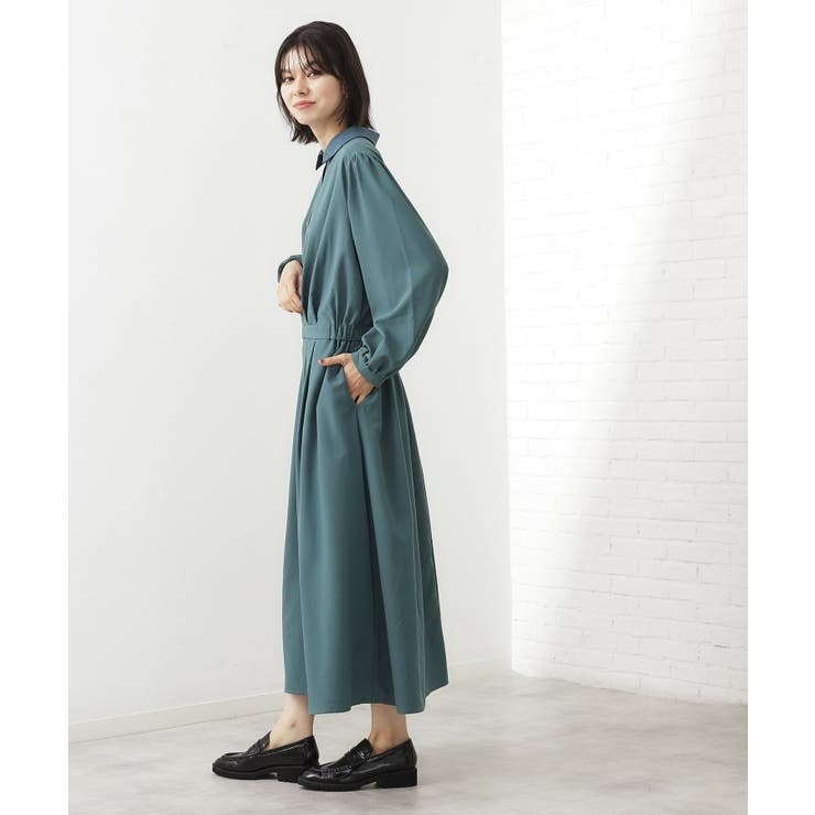 【上品な印象】フィット＆フレアワンピース/洗える | THE SHOP TK | 詳細画像3 