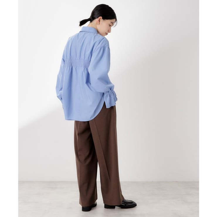 袖プリーツ&バックシャーリングシャツ【体型カバー/洗える】 | THE SHOP TK | 詳細画像20 