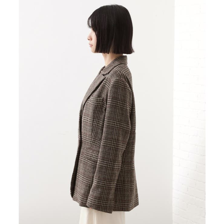 【洗えるアウター】ヘリンボーン＆チェック柄ジャケット | THE SHOP TK | 詳細画像12 