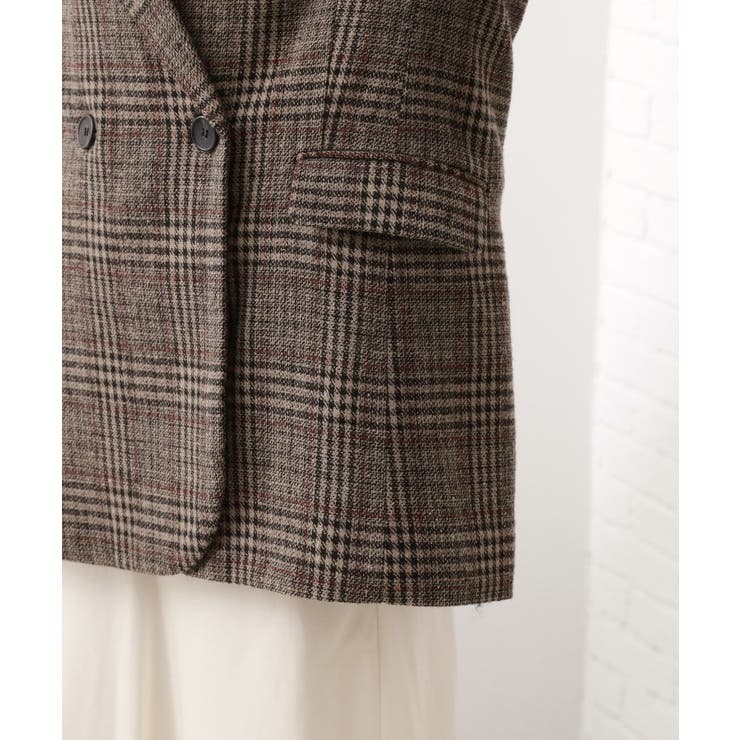 【洗えるアウター】ヘリンボーン＆チェック柄ジャケット | THE SHOP TK | 詳細画像18 