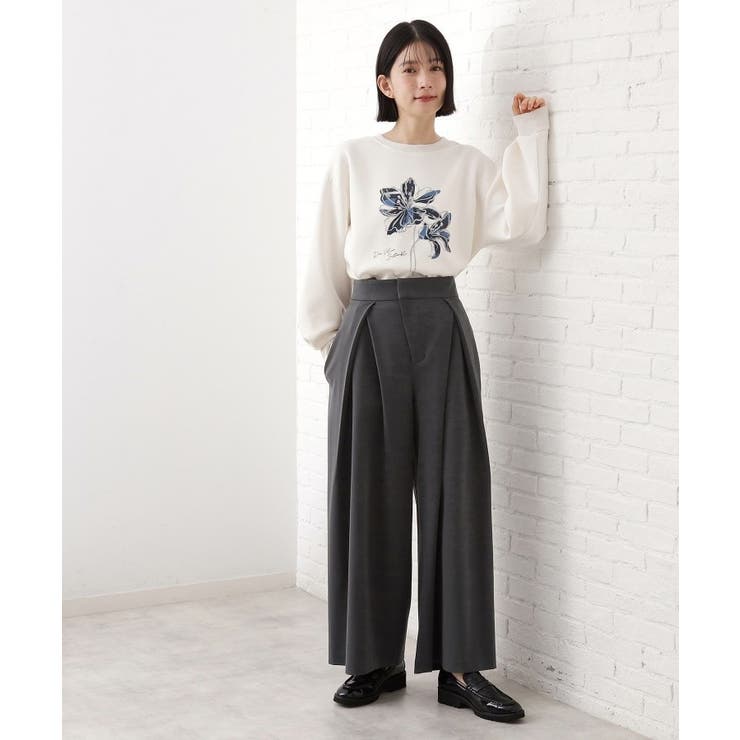 サス付きタックワイドパンツ | THE SHOP TK | 詳細画像3 