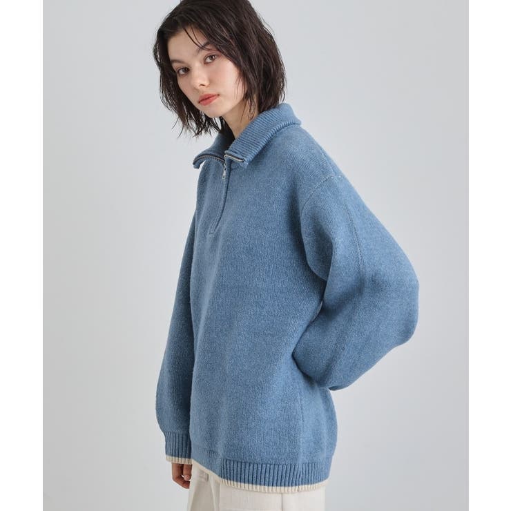 【洗える】ほど良くラフで女性らしい ハーフZIPニット | THE SHOP TK | 詳細画像10 