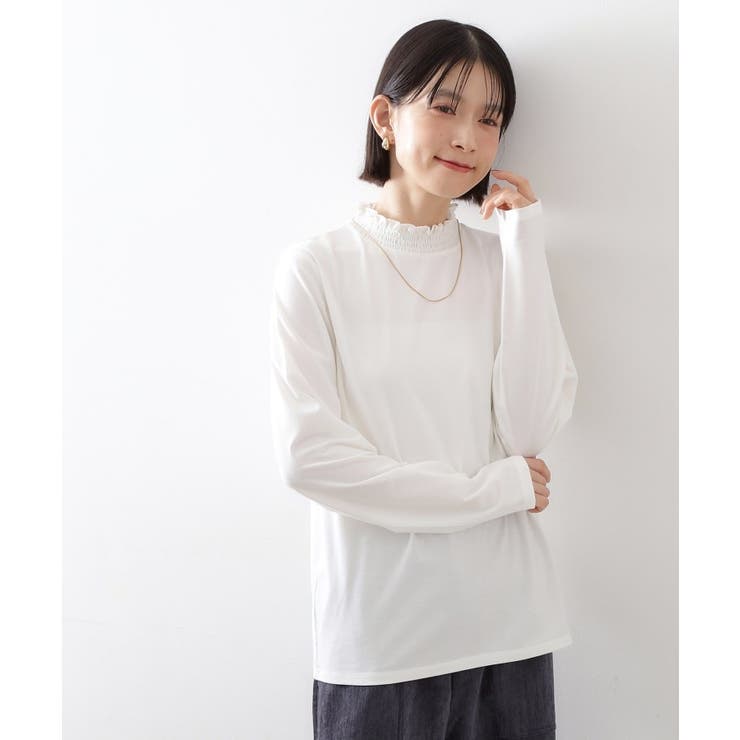 【冬のレイヤードスタイルに/吸湿発熱】 シャーリングカットソー | THE SHOP TK | 詳細画像2 