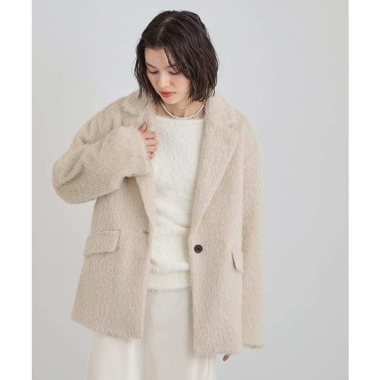 纏うだけで大人上品 シャギーチェスターハーフコート | THE SHOP TK | 詳細画像5 