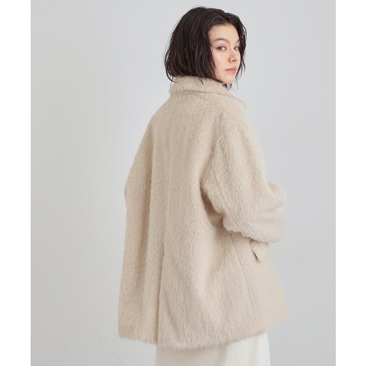 纏うだけで大人上品 シャギーチェスターハーフコート | THE SHOP TK | 詳細画像6 