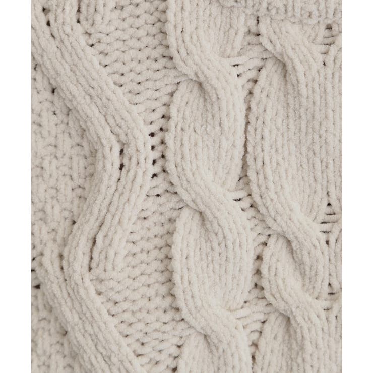 【洗える】冬のコーデを盛り上げる マットモール ケーブルニット | THE SHOP TK | 詳細画像4 