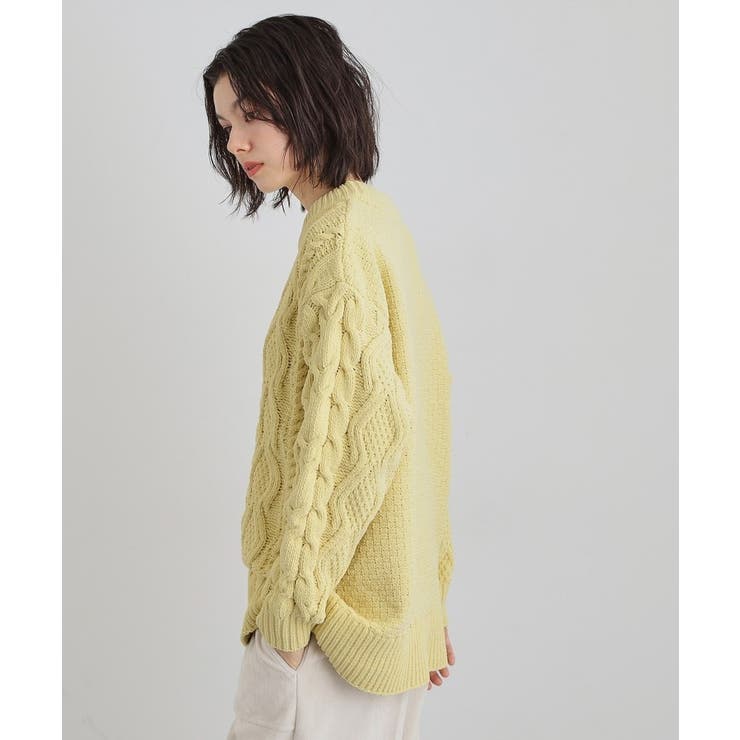 【洗える】冬のコーデを盛り上げる マットモール ケーブルニット | THE SHOP TK | 詳細画像10 