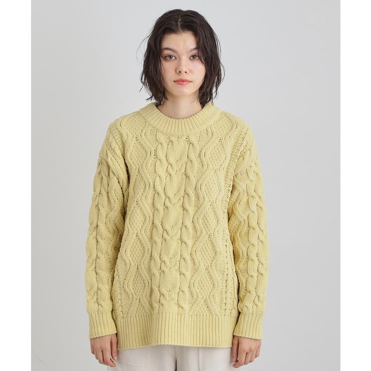 【洗える】冬のコーデを盛り上げる マットモール ケーブルニット | THE SHOP TK | 詳細画像13 