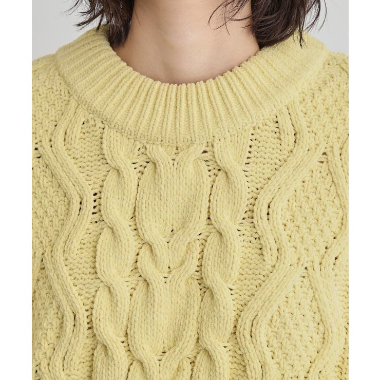 【洗える】冬のコーデを盛り上げる マットモール ケーブルニット | THE SHOP TK | 詳細画像16 