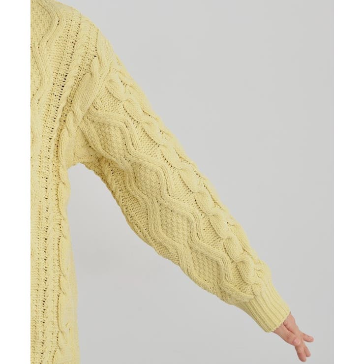 【洗える】冬のコーデを盛り上げる マットモール ケーブルニット | THE SHOP TK | 詳細画像17 