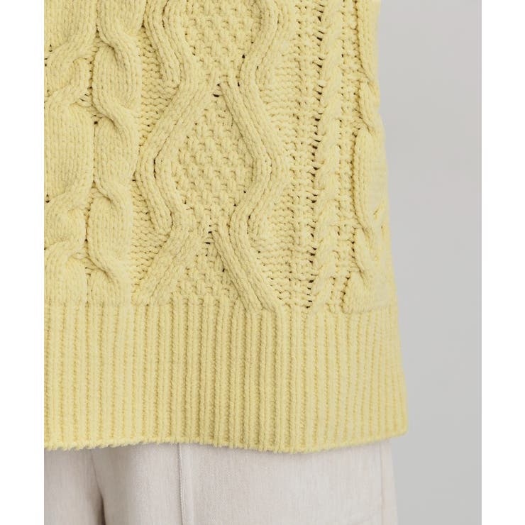 【洗える】冬のコーデを盛り上げる マットモール ケーブルニット | THE SHOP TK | 詳細画像18 