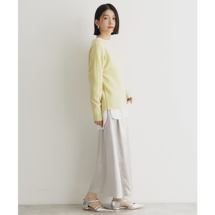 【毛玉になりにくい/蓄熱性】春色_美人ガーターニット/洗える/体形カバー | THE SHOP TK | 詳細画像22 