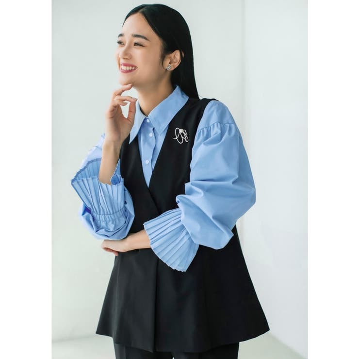 【汚れ＆シワが付きにくい/セレモニー/通勤】ダブルクロスジレ/洗濯機OK | THE SHOP TK | 詳細画像3 