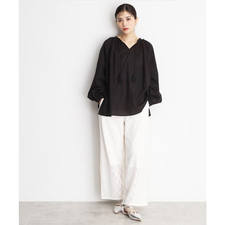 袖刺繍コットンブラウス【洗える】 | THE SHOP TK | 詳細画像6 