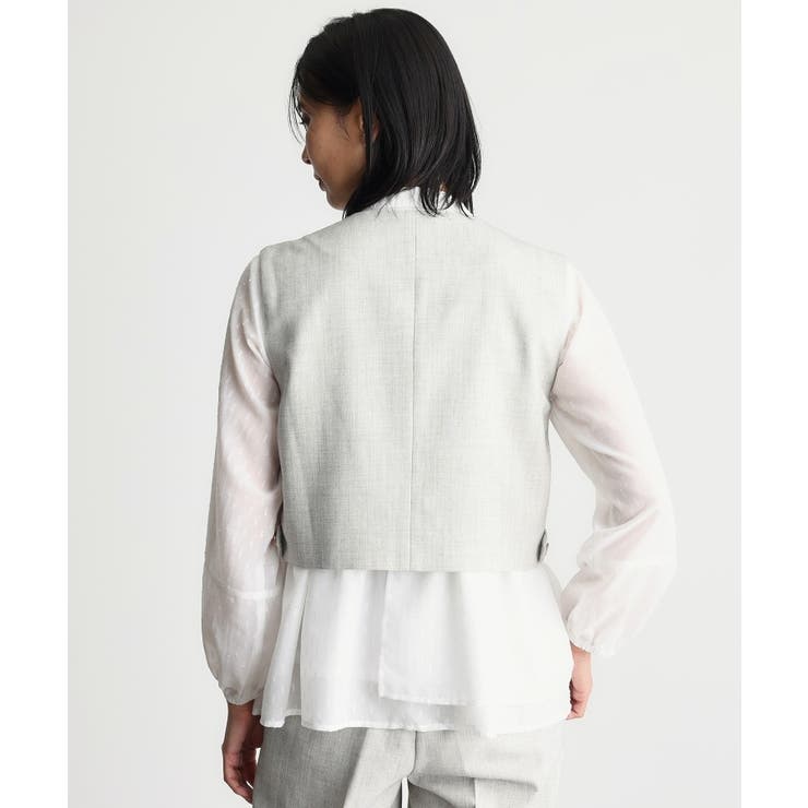 【セットアップ可／ONOFF活躍】カルゼショートジレ／洗える | THE SHOP TK | 詳細画像14 