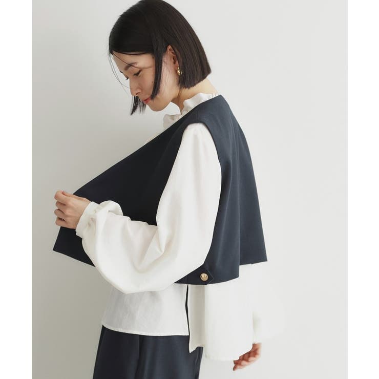 【セットアップ可／ONOFF活躍】カルゼショートジレ／洗える | THE SHOP TK | 詳細画像7 