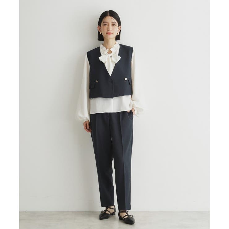 【セットアップ可／ONOFF活躍】カルゼショートジレ／洗える | THE SHOP TK | 詳細画像8 