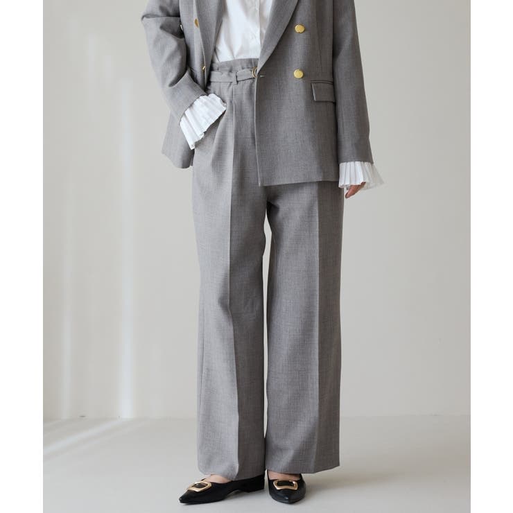【ONOFF活躍／セレモニー／通勤】CAVIAN タックワイドパンツ／洗える | THE SHOP TK | 詳細画像1 