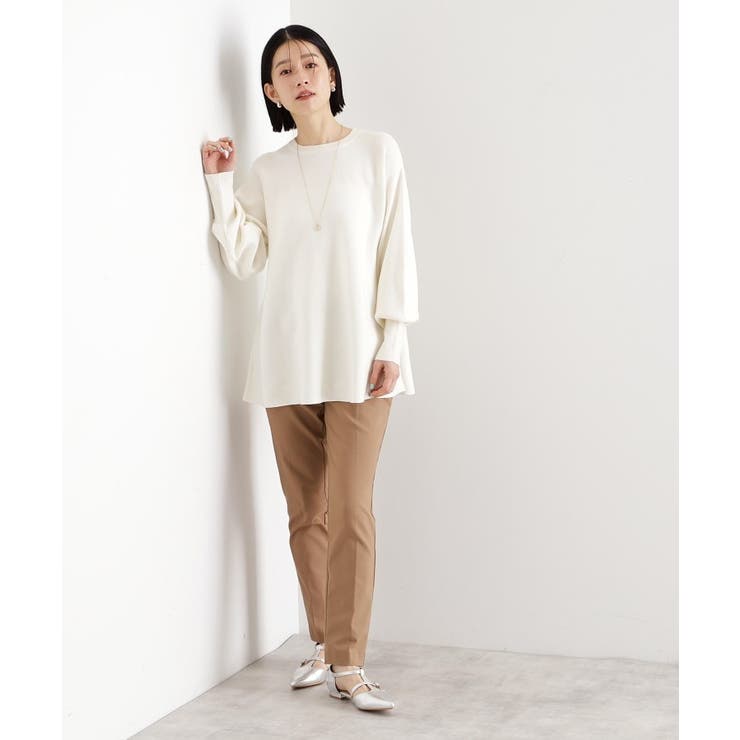 【体形カバー】総針ペプラムニット/洗える | THE SHOP TK | 詳細画像2 