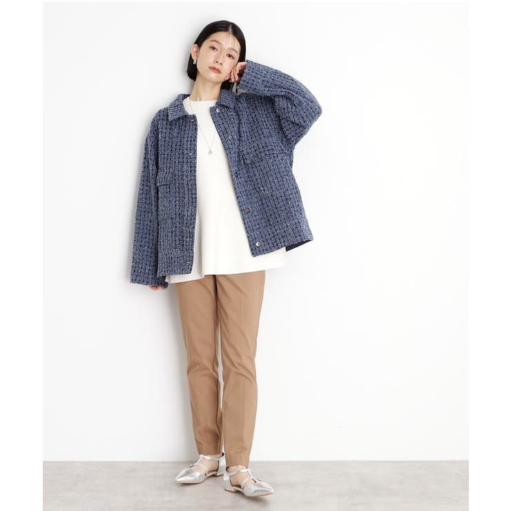 【体形カバー】総針ペプラムニット/洗える | THE SHOP TK | 詳細画像3 