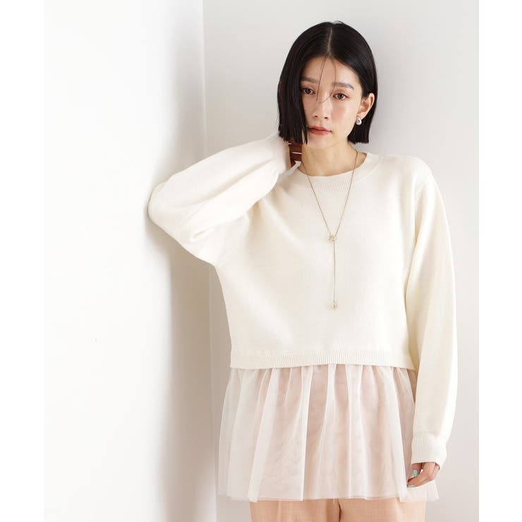 裾チュールプルオーバー【洗える】 | THE SHOP TK | 詳細画像1 