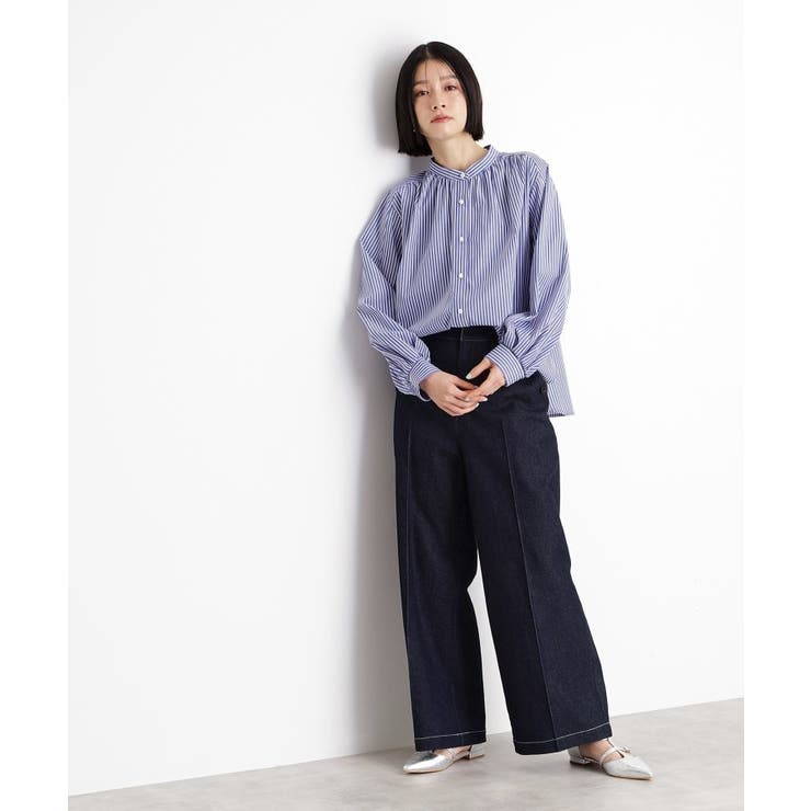 ラメストライプラグランシャツ【洗える】 | THE SHOP TK | 詳細画像7 