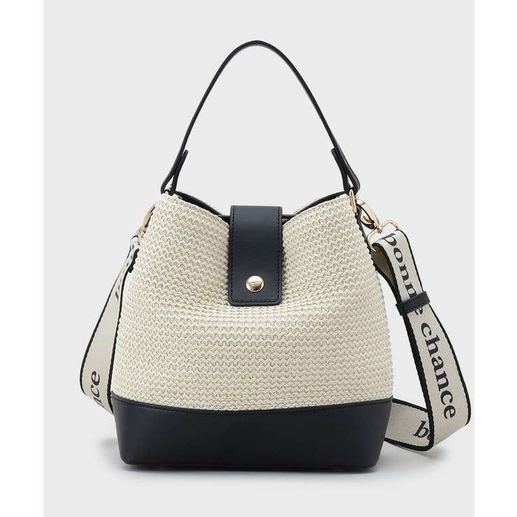 合皮×雑材コンビバック【ロゴベルト付】 | THE SHOP TK | 詳細画像1 