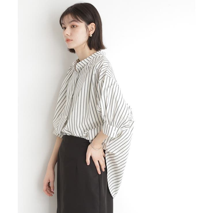 【体型カバー】6分袖バックシャーリングシャツ/洗える | THE SHOP TK | 詳細画像8 