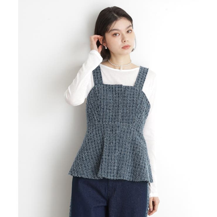 ジャカードデニムビスチェ【洗濯機OK】 | THE SHOP TK | 詳細画像1 