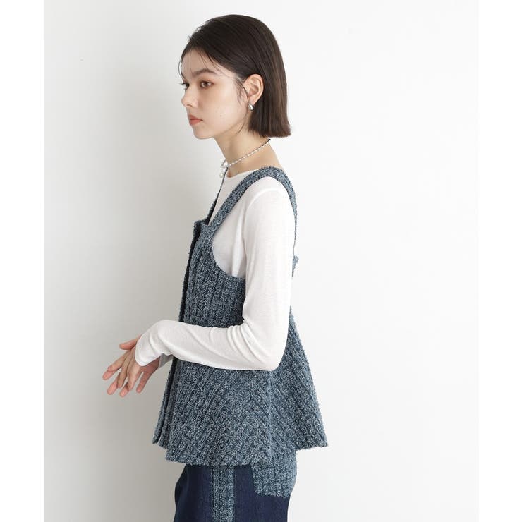 ジャカードデニムビスチェ【洗濯機OK】 | THE SHOP TK | 詳細画像2 