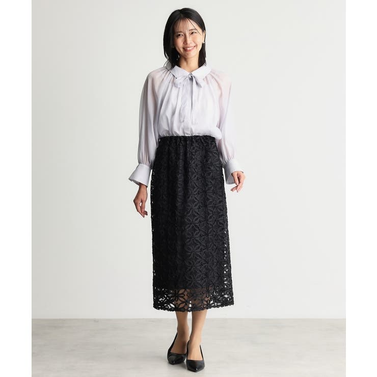 【ONOFF活躍／セレモニー】刺繍レーススカート／洗える | THE SHOP TK | 詳細画像7 