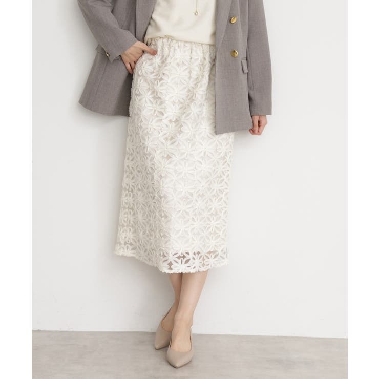 【ONOFF活躍／セレモニー】刺繍レーススカート／洗える | THE SHOP TK | 詳細画像9 