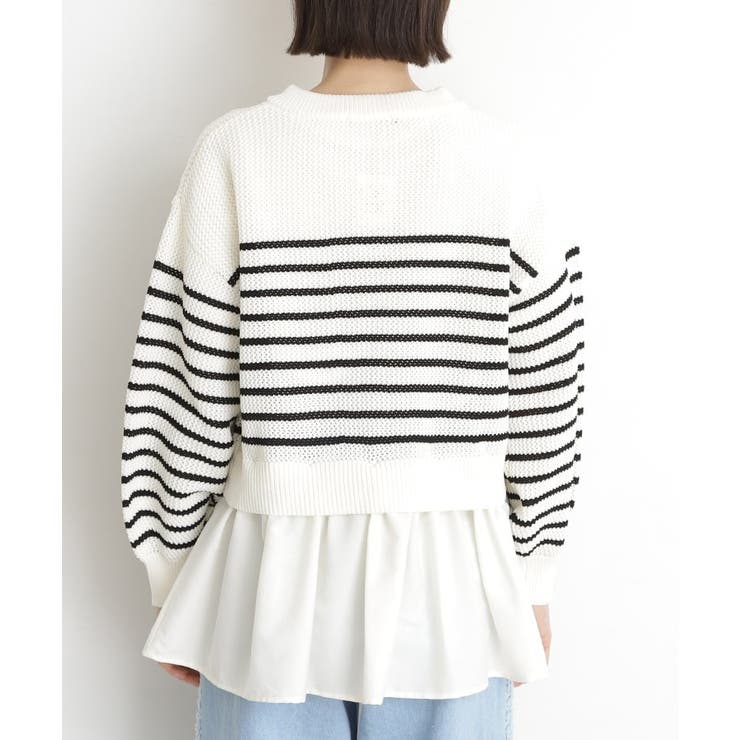 布帛ドッキングメッシュカーデ | THE SHOP TK | 詳細画像18 