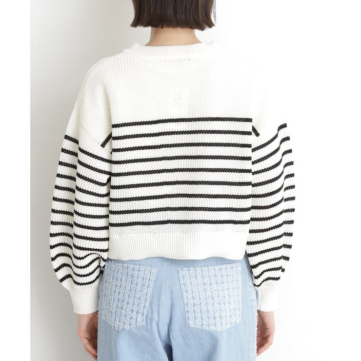 布帛ドッキングメッシュカーデ | THE SHOP TK | 詳細画像20 