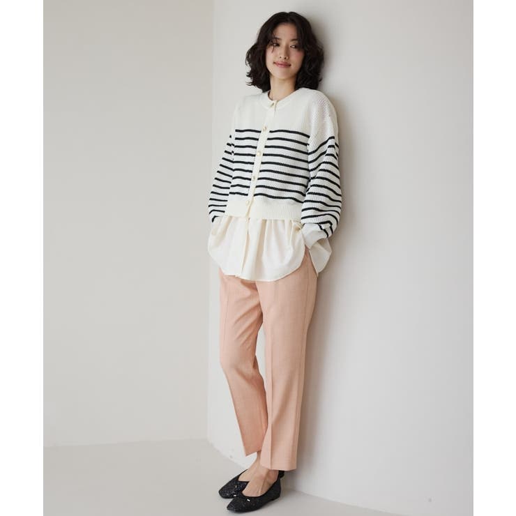 布帛ドッキングメッシュカーデ | THE SHOP TK | 詳細画像2 