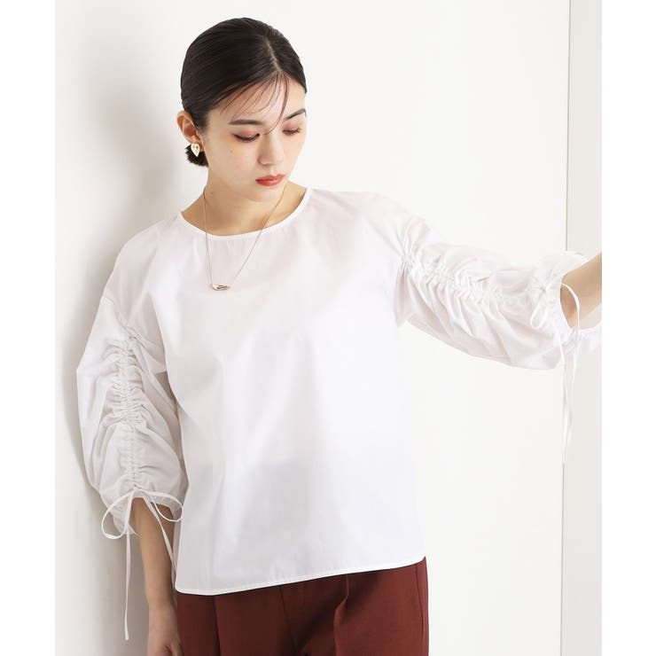 袖シャーリングブラウス【洗濯機OK】 | THE SHOP TK | 詳細画像1 