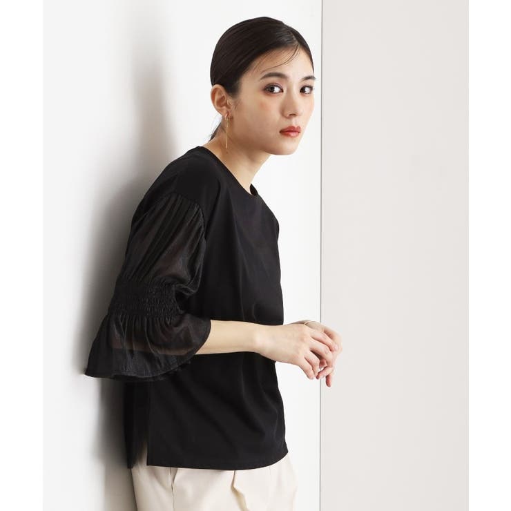 袖シャーリングシアープルオーバー【洗濯機OK】 | THE SHOP TK | 詳細画像9 